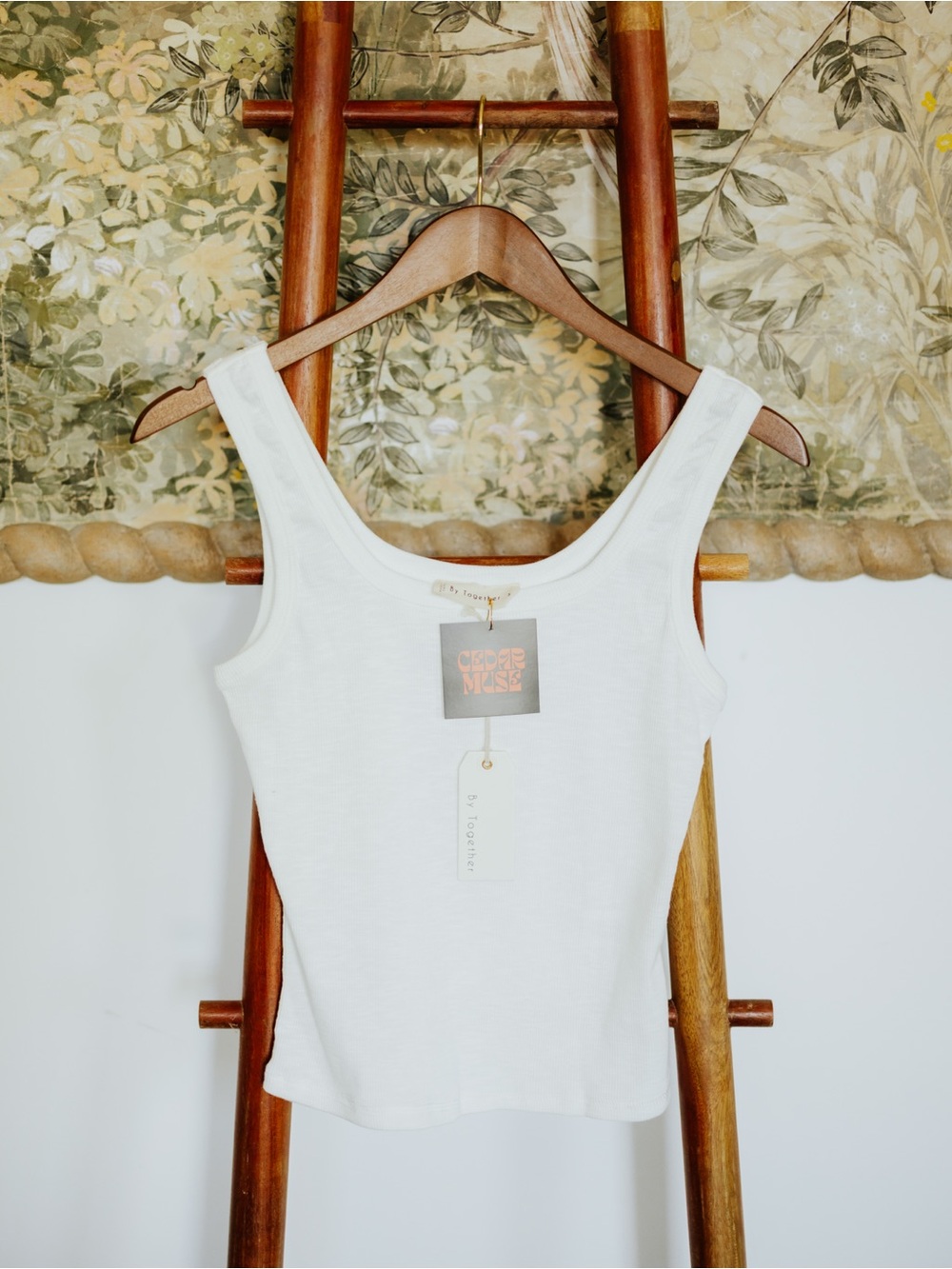 By Together Juliet Scoop Neck White Top NWT
